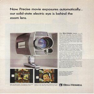 1967 The Bell & Howell Super 8 Camera Movie Vintage Magazine Print Ad/Poster